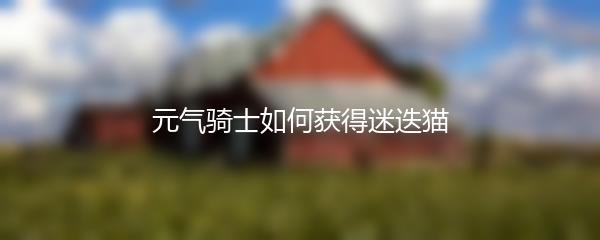 元气骑士如何获得迷迭猫