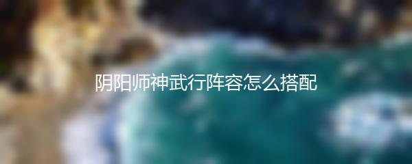 阴阳师神武行阵容怎么搭配