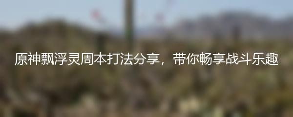 原神飘浮灵周本打法分享，带你畅享战斗乐趣