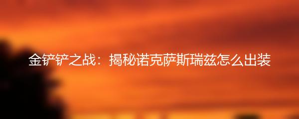 金铲铲之战：揭秘诺克萨斯瑞兹怎么出装