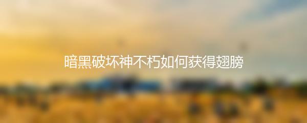 暗黑破坏神不朽如何获得翅膀