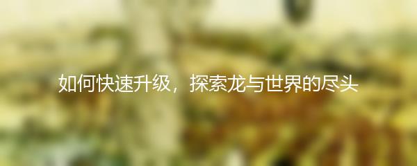 如何快速升级，探索龙与世界的尽头