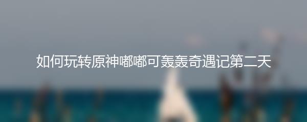 如何玩转原神嘟嘟可轰轰奇遇记第二天