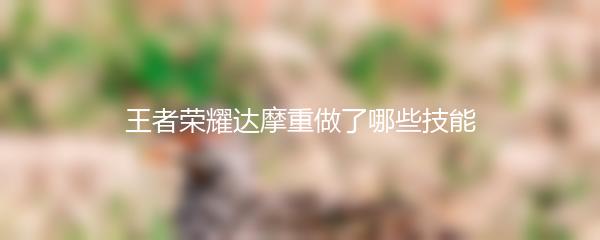 王者荣耀达摩重做了哪些技能