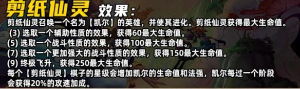 金铲铲之战S11剪纸仙灵羁绊介绍