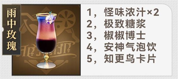 崩坏：星穹铁道杯中逸事配方大全