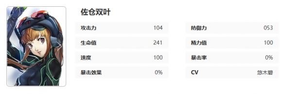 女神异闻录：夜幕魅影佐仓双叶图鉴一览