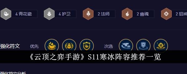 云顶之弈手游S11寒冰阵容推荐一览