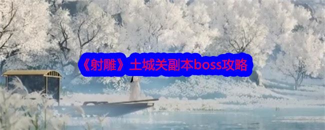 射雕土城关副本boss攻略