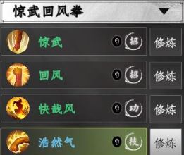 下一站江湖2惊武回风拳招式一览