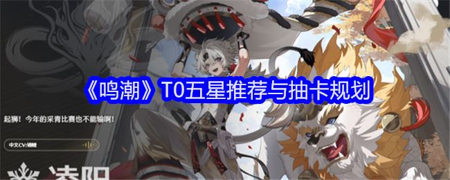 鸣潮T0五星推荐与抽卡规划