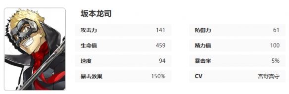 女神异闻录：夜幕魅影坂本龙司图鉴一览